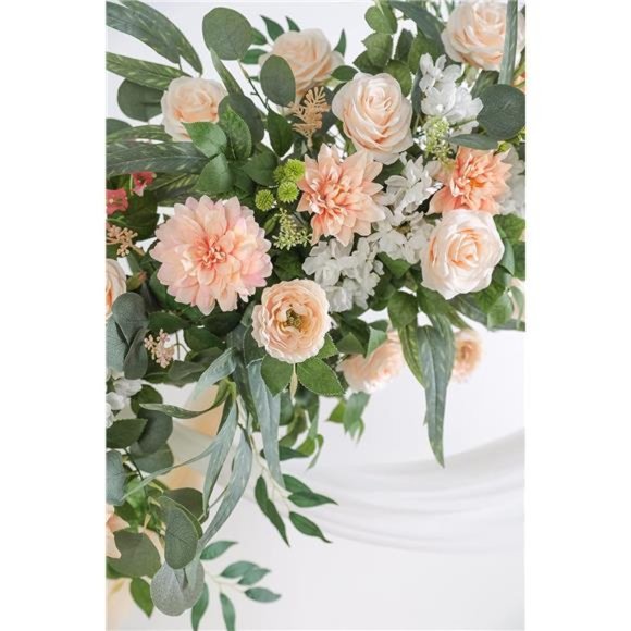 Artificial Flowers Combo Box Set Pink Fake Flower Leaf with Stems DIY Wedding - Picture 6 of 7